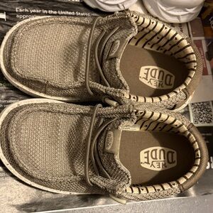 Hey Dude Kids Tan Knit Slip-On Sneakers